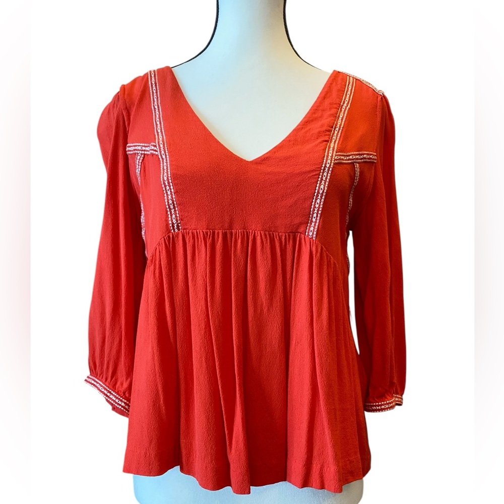 ba&sh red/orange  top, EUC Size S feminine boho